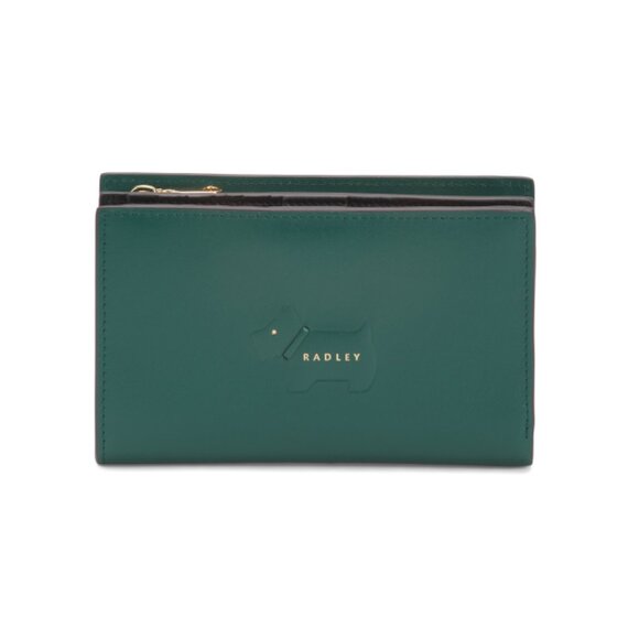RADLEY LONDON Olive Green Leather Puffy Protect Medium Bi-fold Wallet - Picture 1 of 2